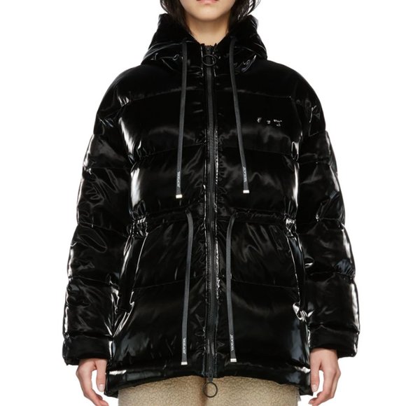 Off White black shiny jacket - Picture 1 of 3